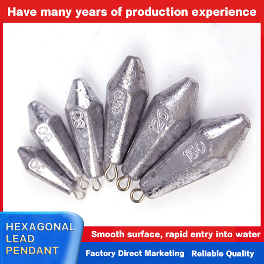 Lure hexagonal lead sinker